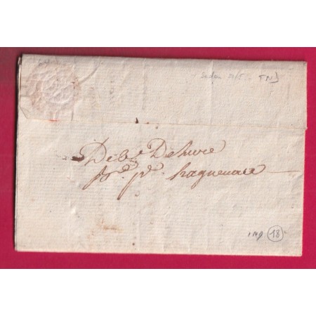 DEBOURSE MANUSCRIT DE LURE HAUTE SAONE BON POUR HAGUENAU BAS RHIN DEPART SEDAN ARDENNES INDCE 18 LETTRE