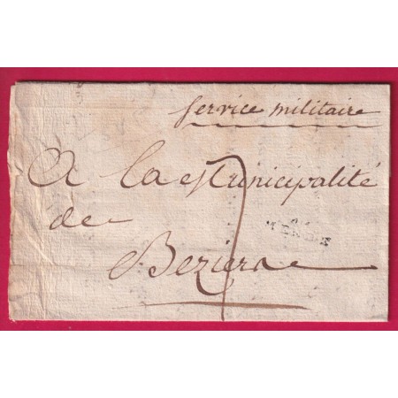 MARQUE 46 MENDE LOZERE MENTION SERVICE MILITAIRE COMMISSAIRE DES GUERRES BORDES AN3 1795 PRISONNIERS GUERRE ESPAGNE