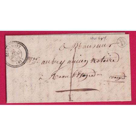 CAD TYPE 22 ALLARMONT VOSGES BOITE RURALE B LAVIGNY POUR RAON L'ETAPE TAXE LOCALE 1 LETTRE