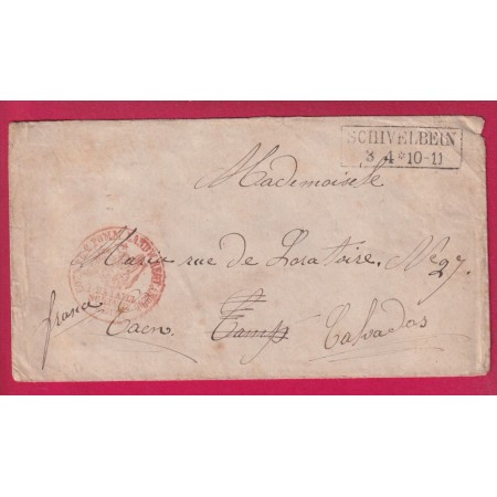 GUERRE 1870 PRISONNIER DE GUERRE SCHIVELBEIN ALLEMAGNE PRUSSE POUR CAEN CALVADOS SWIDWIN POLAND POLOGNE LETTRE