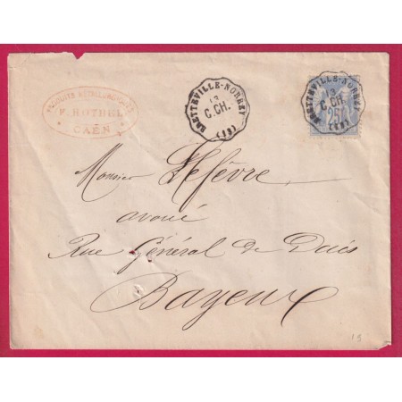 N°78 CONVOYEUR STATION BRETEVILLE NORREY CALVADOS POUR BAYEUX INDICE 19 LETTRE