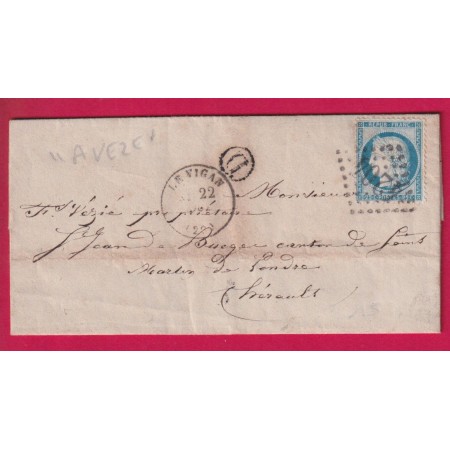 N°60 GC 4204 LE VIGAN GARD BOITE RURALE D AVEZE POUR ST MARTIN DE LONDRES HERAULT LETTRE