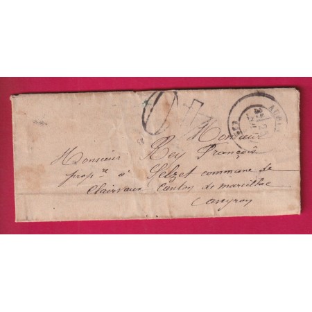 CAD TYPE 17 AUBIN  AVEYRON TAXE TAMPON 40 POUR MARCILLAC CLAIRVAUX LETTRE
