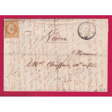 N°13 PC 3153 ST LAURENT DU PONT ISERE CAD TYPE 22 POUR VOIRON INDICE 19 LETTRE