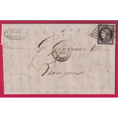 N°3 NOIR SUR BLANC GRILLE MONT DE MARSAN LANDES POUR LANGON GIRONDE LETTRE
