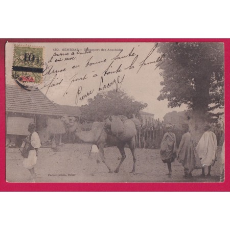 SENEGAL N°29 COTE TP 120€ DETACHE CARTE POSTALE POUR BORDEAUX MENTION CONSERVE LE TIMBRE IL EST RARE LETTRE
