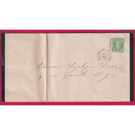 N°12 PARIS LOSANGE BATON F POTHION 1520 POUR PARIS LETTRE