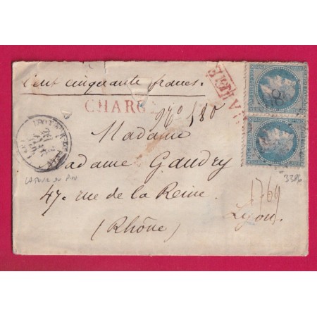 N°29 GC 3386 LA TOUR DU PIN ISERE POUR LYON RHONE LETTRE