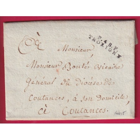MARQUE P48P THORIGNY MANCHE INDICE 15 POUR COUTANCES LETTRE
