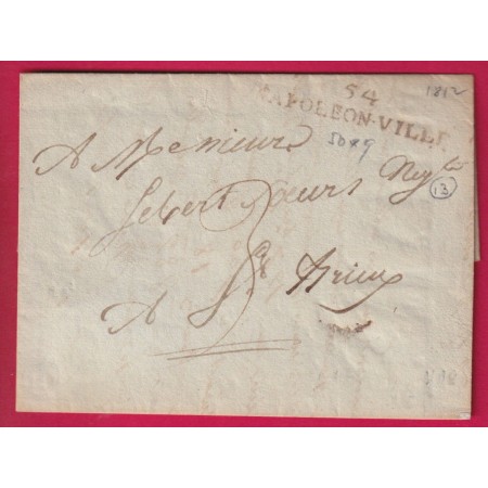 MARQUE 54 NAPOLEON VILLE 1812 PONTIVY MORBIHAN POUR ST BRIEUC COTES DU NORD INDICE 13 LETTRE