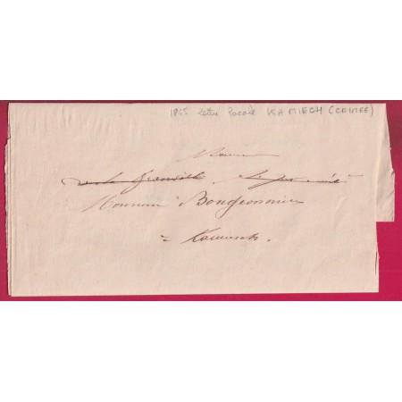 GUERRE DE CRIMEE LETTRE PAR PORTEUR INTERNE AU CORPS EXPEDITIONNAIRE KAMIESCH 1855 INTENDANT MILITAIRE LETTRE