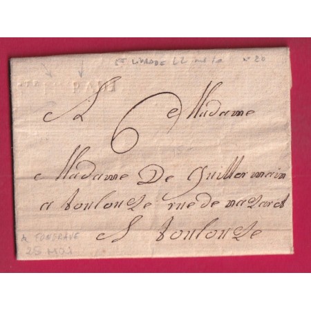 MARQUE DE STE LIVRADE LOT ET GARONNE TEXTE DE FONGRAVE POUR TOULOUSE HAUTE GARONNE LENAIN N°2 INDICE 10 LETTRE