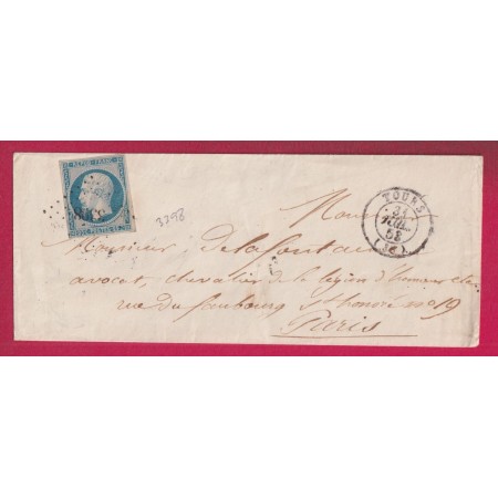 N°10 PC 3398 TOURS INDRE ET LOIRE POUR PARIS LETTRE