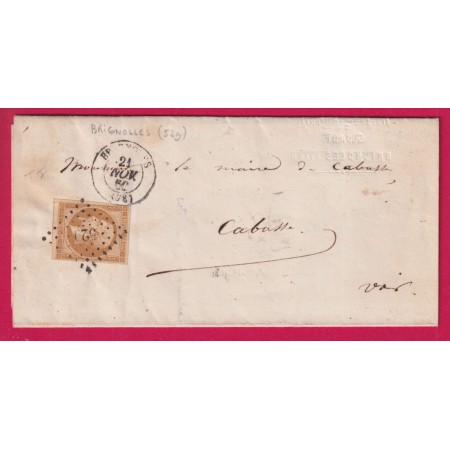 N°13 PC 529 BRIGNOLES VAR POUR CABANE LETTRE LOCALE LETTRE