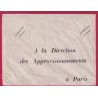 COMMUNE DE PARIS ENVELOPPE FRANCHISE POSTALE DIRECTION APPROVISIONNEMENTS NEUVE LETTRE