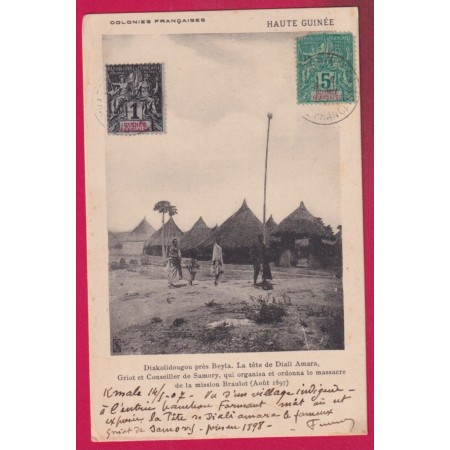 KOUROUSSA GUINEE FRANCAISE 1907 CARTE POSTALE POUR CASTRES TARN LETTRE