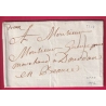 MARQUE MANUSCRIT DREUX EURE ET LOIR 1764 LENAIN N°1A INDICE 12 POUR DOURDAN SEINE ET OISE LETTRE