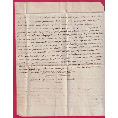 MARQUE L'ISLE JOURDAN GERS 1787 LENAIN N°3 INDICE 12 POUR PIERRELATTE DROME LETTRE