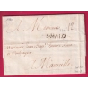 MARQUE ST MALO ILLE ET VILAINE 1740 LENAIN N°8A INDICE 13 POUR MARSEILLE LETTRE