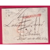 DEBOURSE DEB 24 BESANCON DOUBS 1805 DEPART GERA ALLEMAGNE MARQUE ROUGE BAMBERG LETTRE