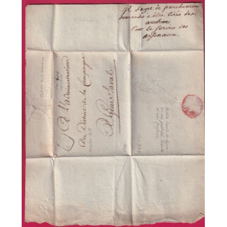 PETITE POSTE DE LYON REMISE AU FACTEUR 1795 POUR ST GENIS LAVAL LES ADMINISTRATEURS DU RHONE DISTRICT DE LA CAMPAGNE