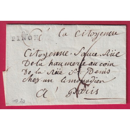 MARQUE 2 PINON AISNE POUR PARIS INDICE 20 LETTRE
