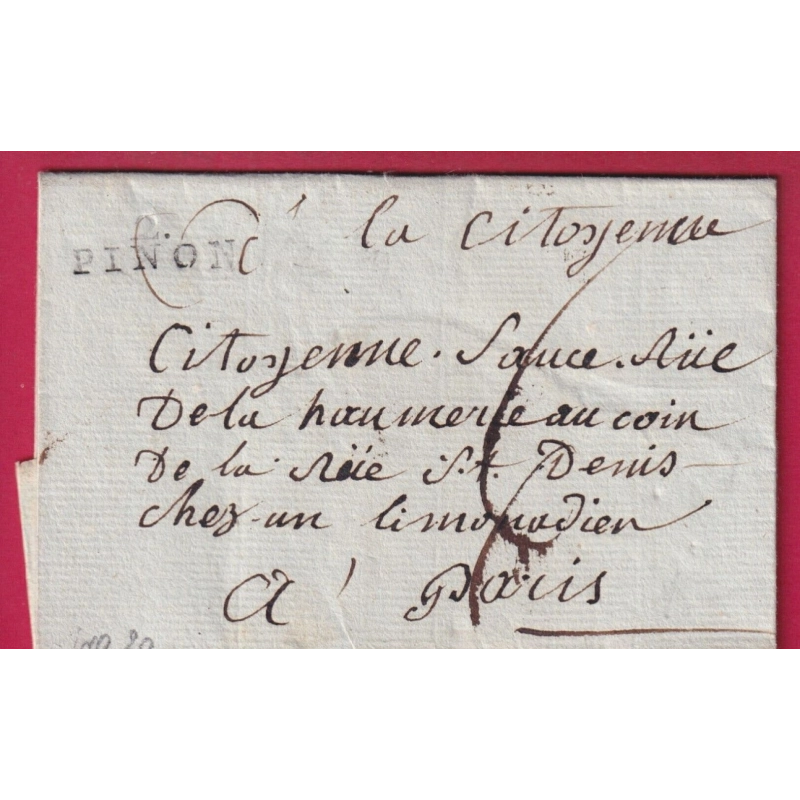 MARQUE 2 PINON AISNE POUR PARIS INDICE 20 LETTRE