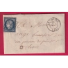N°4 BLEU FONCE GRILLE LA CHATRE INDRE POUR ORLEANS LOIRET 1851 LETTRE