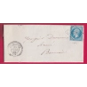 N°14 PC 1273 FEUQUIERES OISE CAD TYPE 22 POUR BEAUVAIS LETTRE