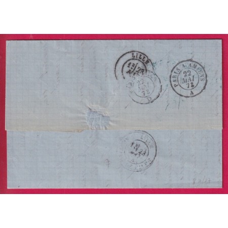 N°60 GC 3374 SENLIS OISE OR AVILLY POUR LILLE FIVES NORD LETTRE