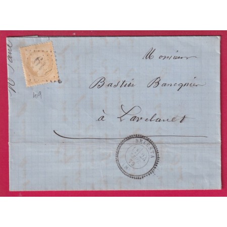 N°59 GC 419 BELESTA ARIEGE POUR LAVELANET LETTRE