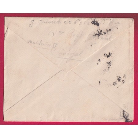 DAKAR SENEGAL 1902 + AMBULANT MARITIME LOANGO A MARSEILLE POUR ARSY OISE LETTRE
