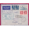1ER VOL PARIS DAKAR  1953 ALGER ALGERIE POUR DAZAR LETTRE