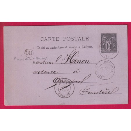 ENTIER SAGE CAD TYPE 18 CHATEAULIN FINISTERE OR PLONNEVEL PORZAY POUR QUIMPER LETTRE