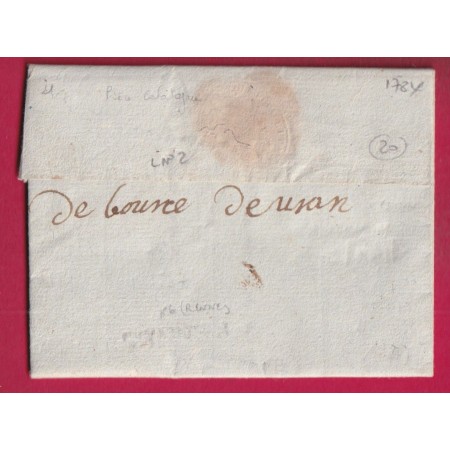 DOUBLE DEBOURSE EVRAN COTES DU NORD 1784 INDICE 20 DEPART BLOIS LOIR ET CHER LETTRE