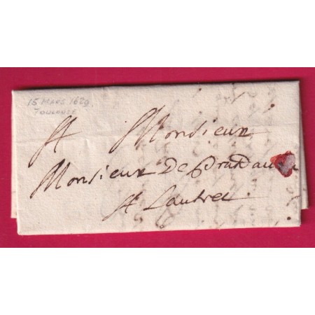 LETTRE DE TOULOUSE 1629 HAUTE GARONNE POUR LAUTREC TARN INDICE 18 LETTRE
