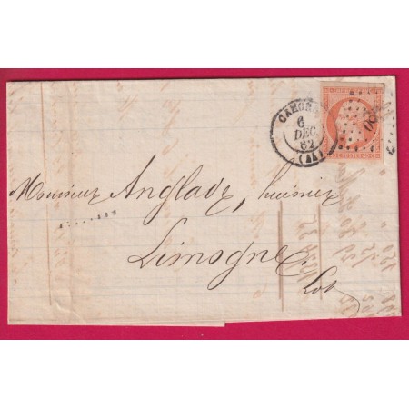N°16 TTB / SUP PC 580 CAHORS LOT POUR LIMOGNE EN QUERCY LETTRE
