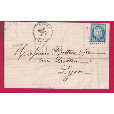 N°60 CONVOYEUR STATION FEURS LOIRE RO.STE POUR LYON LETTRE
