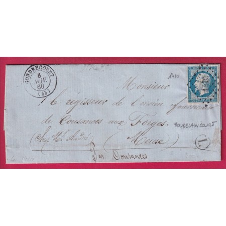 N°14 PC 1410 GONDRECOURT BOITE RURALE L HOUDELAINCOURT POUR COUSANCES AUX FORGES LETTRE