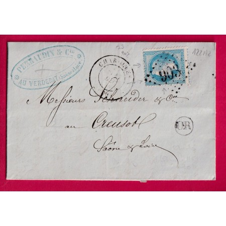 N°29 CHAROLLES SAONE ET LOIRE OR VERDERAT POUR LE CREUSOT LETTRE