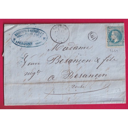N°29 GC 3234 ROYBON ISERE OR PEROUZET POUR BESANCON DOUBSLETTRE