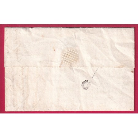 MARQUE ARRIVE PALMES DE LA ROCHELLE CHARENTE INFERIEURE TRES BELLE FRAPPE DEPART COGNAC 1825 LETTRE