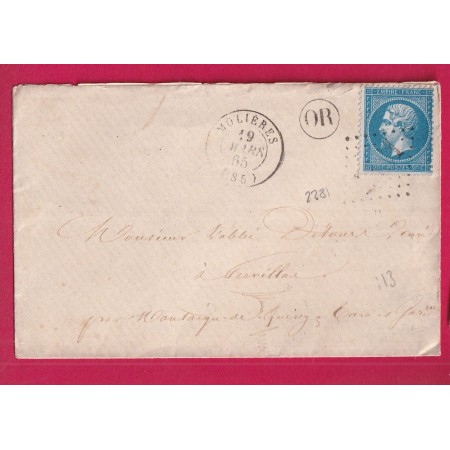 N°22 GC 2381 MOLIERES TARN ET GARONNE INDICE 13 POUR MONTAIGU EN QUERCY LETTRE