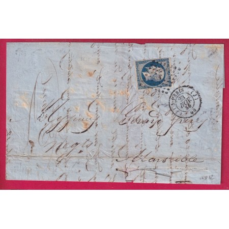 N°14 PARIS LOSANGE J GC PARIS 3 J 60 J POUR MARSEILLE LETTRE