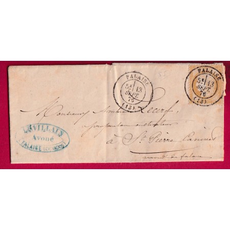 N°55 CAD TYPE 17 FALAISE CALVADOS POUR ST PIERRE CANIVET LETTRE