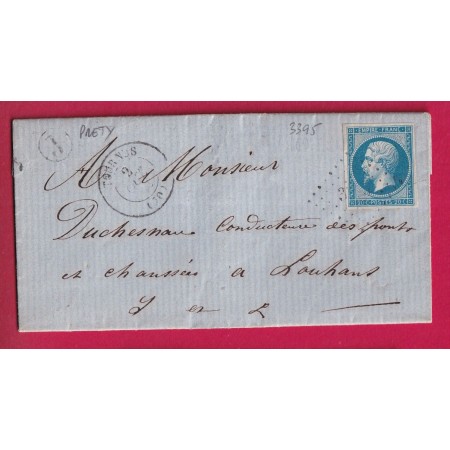 N°14 PC 3395 TOURNUS SAONE ET LOIRE BOITE RURALE J PRETY POUR LOUHANS LETTRE