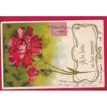 N°129 GARE DE HOPITAUX JOUGNE DOUBS 1906 POUR BESANCON LETTRE