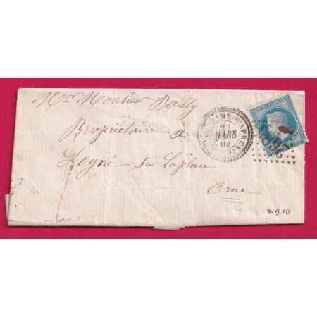 N°29 GC 2685 NOTRE DAME D'APRES ORNE CAD TYPE 22 POUR LONGNI LETTRE