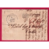 CAD TYPE 13 LE HAVRE SEINE INFERIEURE 1834 + PP TAXE ESPAGNE 6R SPAIN POUR CADIZ LETTRE