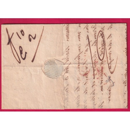 CAD TYPE 13 LE HAVRE SEINE INFERIEURE 1834 + PP TAXE ESPAGNE 6R SPAIN POUR CADIZ LETTRE